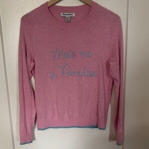 Tommy Bahama Cotton Cashmere Blend Lightweight Summer Sweater w/ Embroidery XXS